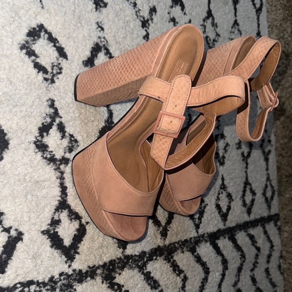 Topshop Blush Pink Platform Heels